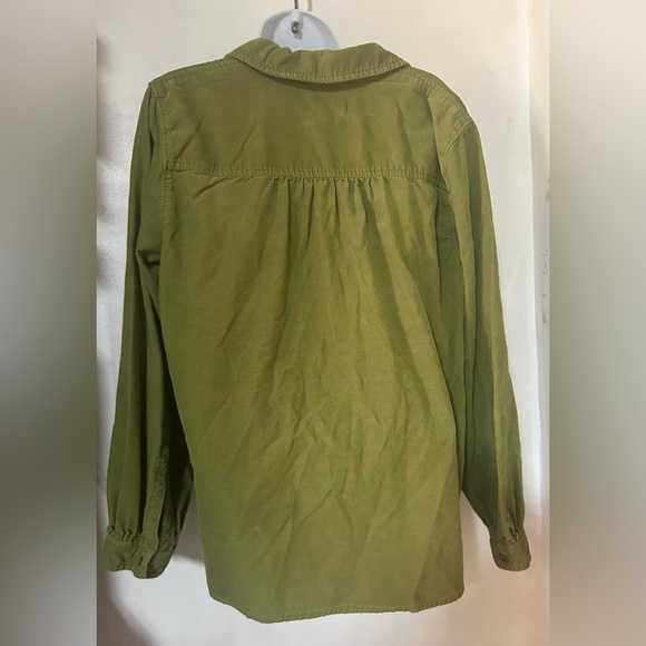 Anthropologie Pilcro The Letterpress Sigourney Corduroy GreenShirt Out of stock - Picture 4 of 10
